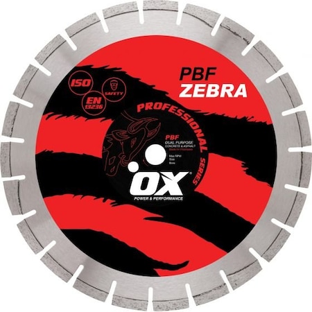 Ox Tools Pro Dual-Purpose 18'' Walk-Behind Saw Diamond Blade - 1'' bore OX-PBF-18